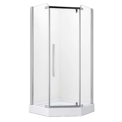Душевая кабина AOCLEAR 90/202 A-65D (напольная, прозрачная, хромированная, трапеция, б/кр)