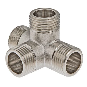 Крестовина двухплоскостная Valtec 1/2", резьба наружная
