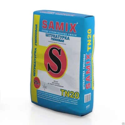 SAMIX TN-20 Штукатурка гипсовая ручная, 25 кг