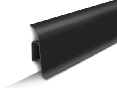 Плинтус ПВХ Ideal Классик 007 черный 22*55*2200 мм (упак 40 шт)