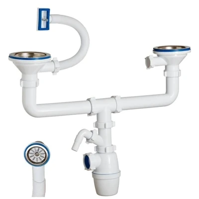 Сифон для мойки ORIO 3 1/2 двойной К-40592
