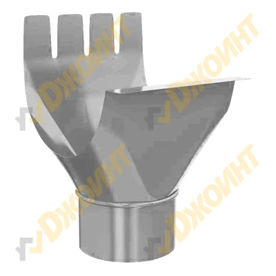 Воронка выпускная круглая D125/100 RAL 7004 сигнальная серая