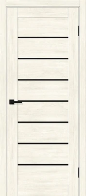 Дверь межкомнатная полотно Браво-22 эко шпон Nordic Oak Black Shine 2000x900 мм