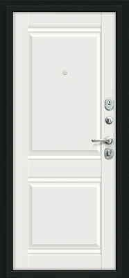Дверь входная Некст Kale Bravo R-2 Букле черное 2050x960 мм Off-white/Букле Правая