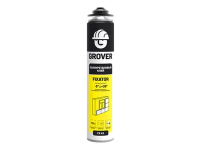 Клей-пена полиуретановая GROVER Fixator FX45, профессиональный всесезонный, 750 мл