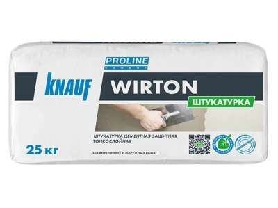 KNAUF ВИРТОН Штукатурка цементная защитная тонкослойная 25 кг