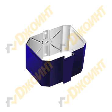Держатель трубы прямоугольный (на кирпич) 76*102 RAL 5002 ультрамариново-синий