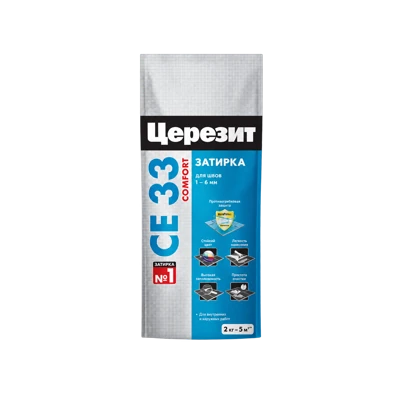 CERESIT ПЛИТКИ Затирка для СЕ 33 Comfort No04 Серебристо-серая 2 кг