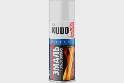 Эмаль KUDO термостойкая белая KU-5003, 520 мл
