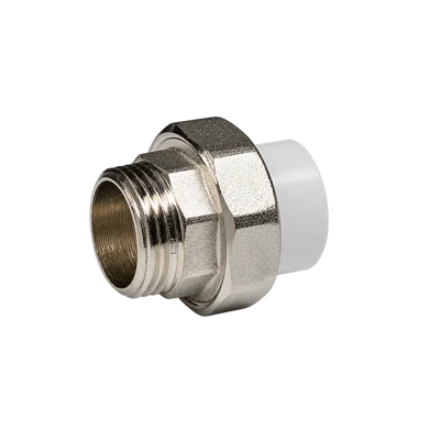 Муфта полипропиленовая КОНТУР разъемная D20*3/4 наружная резьба