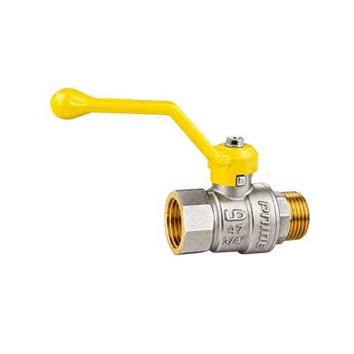 Кран шаровый LD Pride газовый 1/2 гш ручка-рычаг, никелированный, с биркой