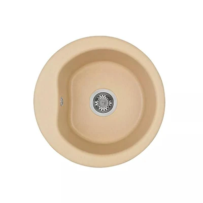 Мойка МИДА 510 круглая латте с сифоном AQUATON 1A712732MD260