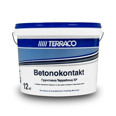 Грунтовка бетоноконтакт для гладкого бетона Terrabond SP, 12 кг