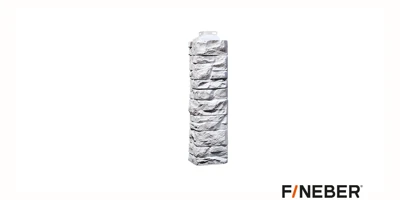 Профиль фасадный Fineber Standart Скала Наружный угол Мелованный белый