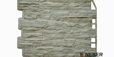 Фасадная панель Fineber Дачный Скол, 3D-Facture Светло-бежевый