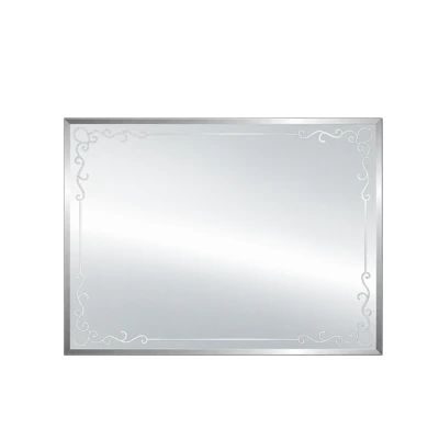 Зеркало GLASS ART КРУЖЕВО 700х600 без полки и полимерный рисунок К