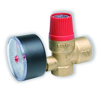 Клапан предохранительный с манометром SVM Watts 30x1/2", 3 бар