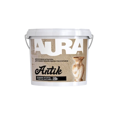 AURA ANTIK Декоративная штукатурка 16 кг для художественной отделки стен и потолков
