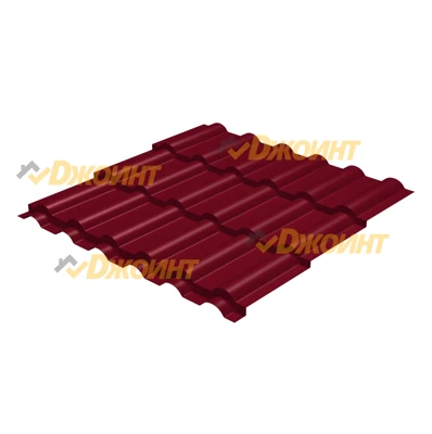Металлочерепица ДЮНА 35 0,5 Zinkel RAL 3005 красное вино