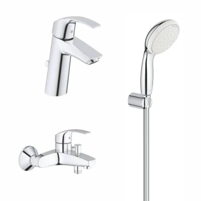 Комплект смеситель с душевым набором GROHE EUROSMART 124470