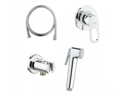Комплект смеситель с гигиеническим душем GROHE BAU LOOP 124896