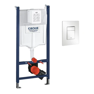 Монтажная система GROHE SOLIDO 38971000 для унитаза с квадратной кнопкой белой