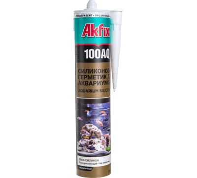 Герметик силиконовый аквариумный Akfix 100AQ, прозрачный, 280 мл