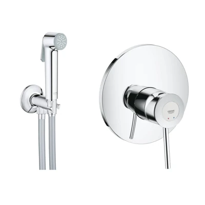Комплект смеситель с гигиеническим душем GROHE BAU CLASSIC 124902