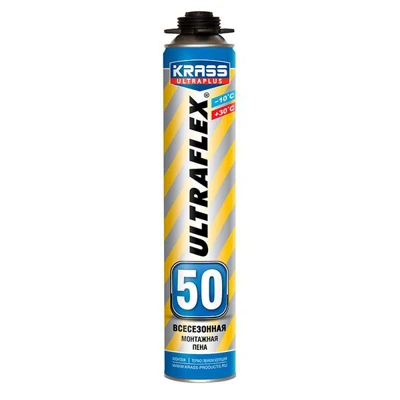 Пена монтажная пистолетная Krass ULTRAFLEX 50 всесезонная