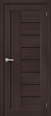 Дверь межкомнатная полотно Порта-29 эко шпон Wenge Veralinga 2000x900 мм Black Star