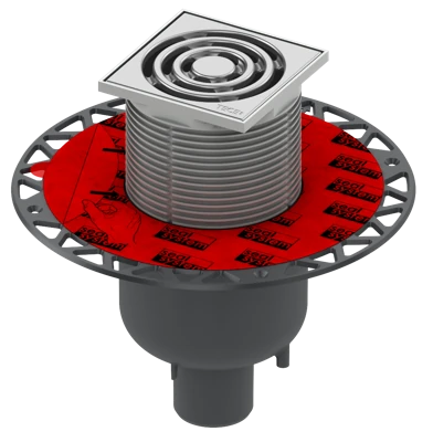 Трап вертикальный с фланцем TECEdrainpoint S 130, с решеткой