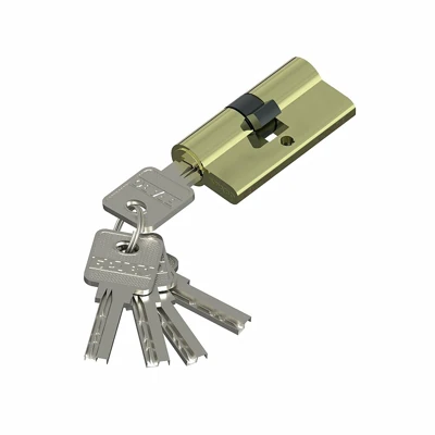 Цилиндр ключ/ключ Bravo AEK-60-30/30 G Золото (алюм., 5 ключей)