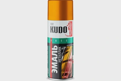 Эмаль аэрозольная металлик KUDO Reflective Finish золото 520 мл