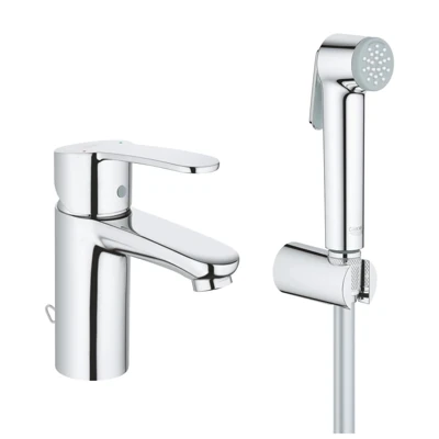 Смеситель для умывальника GROHE EUROSTYLE COSM с гигиеническим душем, донный клапан 3 23953003
