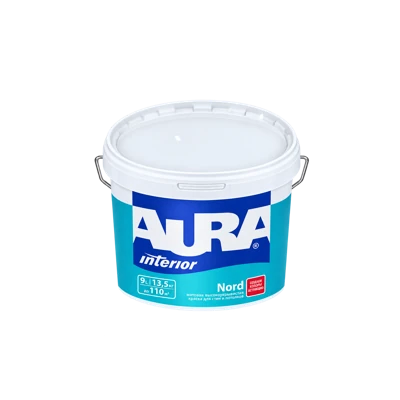 Матовая высокоукрывистая краска для стен и потолков Aura Interior Nord / Aura Норд 9 л (база А)