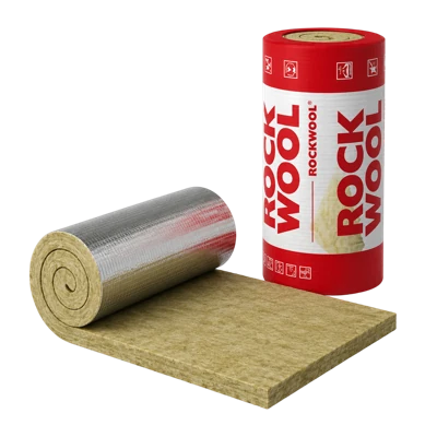 Утеплитель Rockwool Техническая изоляция и огнезащита Тех Мат кашированный фольгой 5000*1000*50 мм 1 рулон