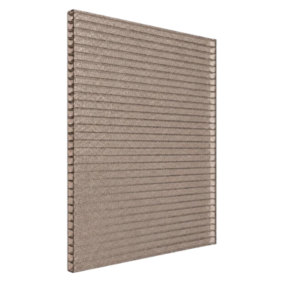 Сотовый поликарбонат NOVATTRO Decor Колотый лед Бронза 8 мм (2,1*12 м)