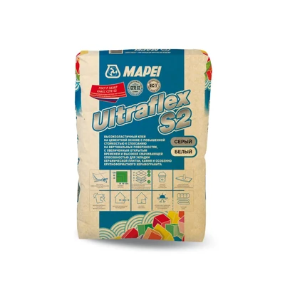 MAPEI ULTRAFLEX S2 Клей эластичный на цементной основе BIANCO белый (25 кг)