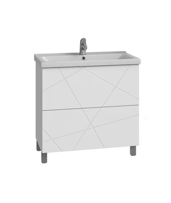Тумба VIGO GEOMETRY 80 tn.bsf.GEO.9696.80.2Y белая с чашей 9696