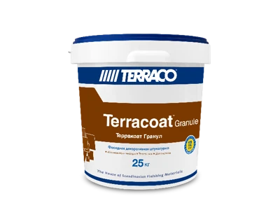 Фасадная декоративная штукатурка с текстурой Шуба акрил Terracoat Granule (1 мм) Acrylic, 25 кг