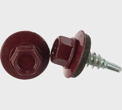 Саморез кровельный RAL 3005 (винно-красный) 5,5*19 мм