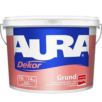 Грунт колеруемый Aura Dekor Grund под декоративные штукатурки и краски, 14 л, 14 кг