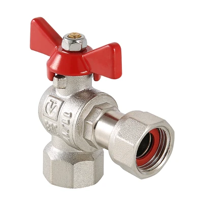 Кран шаровой Valtec Base угловой с накидной гайкой 3/4", внутренняя-внутренняя резьба