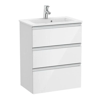 Тумба ROCA THE GAP 60 белый глянец без умывальника подвесная с 3 ящиками A857404806/ 857552806