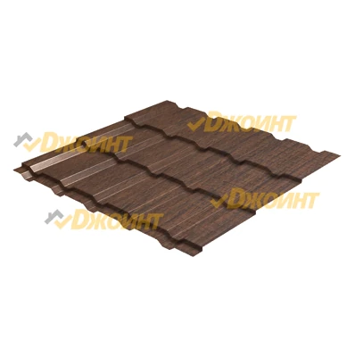 Металлочерепица Каскад 0,5 Printech Antique Oak (Античный дуб)