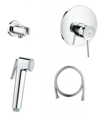 Комплект смеситель с гигиеническим душем GROHE BAU CLASSIC 124901