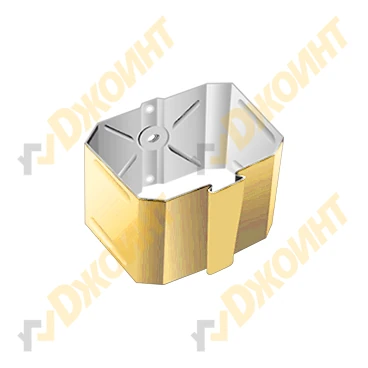 Держатель трубы прямоугольный (на кирпич) 76*102 RAL 1018 цинково-желтый