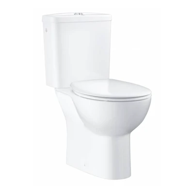 Унитаз в комплекте GROHE BAU Set горизонтальный выпуск нижний подвод 3/6л сиденье микролифт 115435