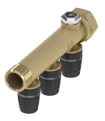 Коллектор отопления TECElogo 16х3/4", 3 контура, латунь