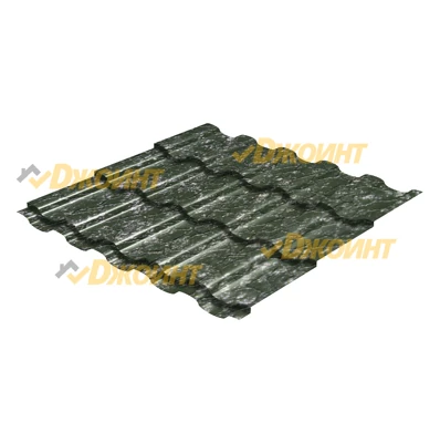 Металлочерепица ЭЛЛАДА 0,5 MATGRANIT LUX RAL 6005 зеленый мох